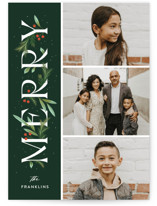merry little trio Holiday Photo Cards