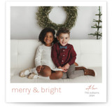 Minimalist Merry & Bright Holiday Photo Cards