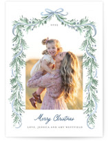 Soft Garland Holiday Photo Cards
