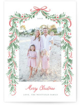 Soft Garland Holiday Photo Cards