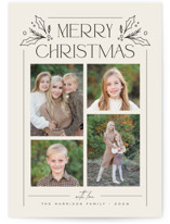 Holly Photo Collage Holiday Photo Cards