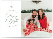 Minimalist ornament type Holiday Photo Cards