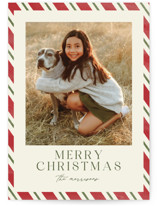 Vintage Candy Cane Holiday Photo Cards