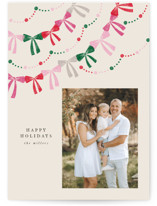 bow garland Holiday Photo Cards