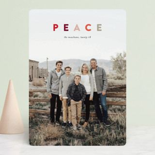 Rainbow peace Holiday Photo Cards