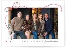 Cascading Bow Holiday Photo Cards