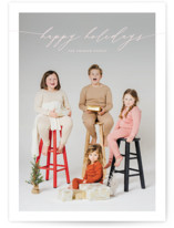 Sweeping Script Holiday Photo Cards