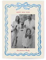 watercolor ribbon frame Holiday Photo Cards