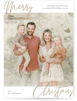 Modern Script Holiday Photo Cards