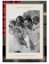 Antiqued Plaid Holiday Photo Cards