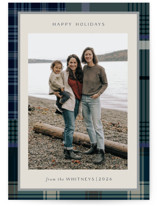 Antiqued Plaid Holiday Photo Cards