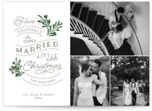 A Little Married Holiday Photo Cards