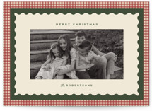 gingham layers Holiday Photo Cards