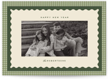 gingham layers Holiday Photo Cards