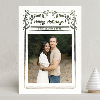 Clear White Frame Holiday Photo Cards