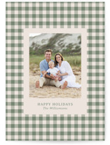 Cozy Gingham Holiday Photo Cards