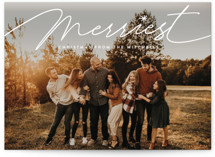 Blowing Holiday Photo Cards