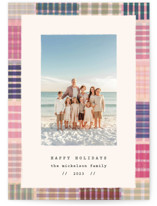 Stamped Plaid Holiday Photo Cards