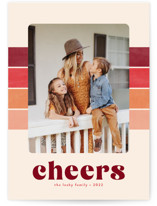 Vintage Stripe Holiday Photo Cards