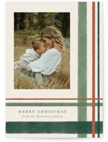 Deconstructed Plaid Holiday Photo Cards