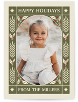 Retro Organic Holiday Photo Cards