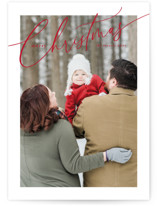 Sloped Script Holiday Photo Cards