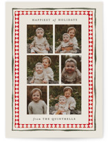 Holiday Diamond Border Holiday Photo Cards