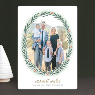 Most Elegant Wreath Holiday Photo Cards