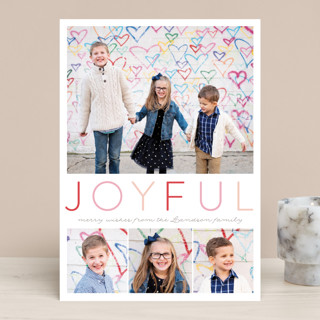 Simple Joyful Holiday Photo Cards