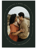 Rounded Border Holiday Photo Cards