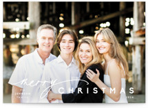 Modern Manuscript Holiday Photo Cards