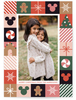 Disney's Mickey Mouse Holiday Border Holiday Photo Cards