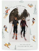 Disney's Mickey and Friends Tis The Ski-son Holiday Photo Cards