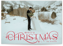 Delicate Christmas Holiday Photo Cards