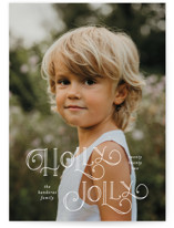 holly jolly hand lettered Holiday Photo Cards