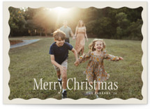 Squiggle Border Holiday Photo Cards