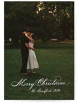 Formal Script Holiday Photo Cards