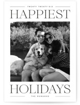 Modern Editorial Holiday Photo Cards