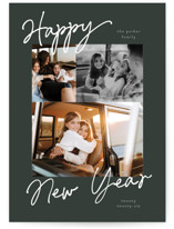 Scripted Trio Holiday Photo Cards