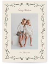 Leafy Border Holiday Photo Cards