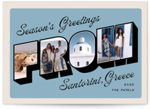 Vintage Postcard Holiday Photo Cards