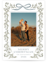 Laurel Wreath Holiday Photo Cards
