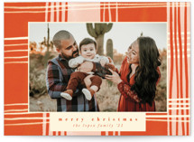 Sketched Plaid Holiday Photo Cards