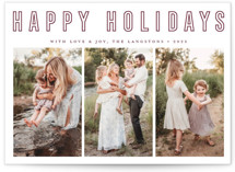 Triple Happiness Holiday Photo Cards