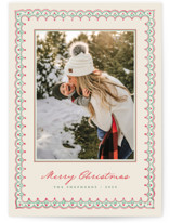 Scallop Trim Holiday Photo Cards