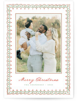 Scallop Trim Holiday Photo Cards