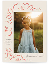 Sketched Florals Holiday Photo Cards