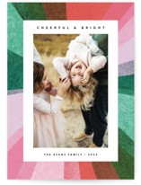 Rainbow Burst Holiday Photo Cards