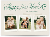 Scripted Red Bow Holiday Photo Cards