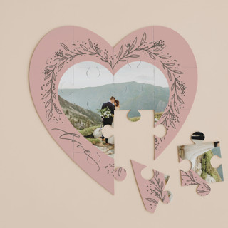 Botanical Heart 12-Piece Custom Heart Puzzle